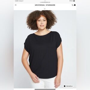 Universal Standard gathered shoulder tee